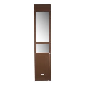 VEVOR Dog Door for Sliding Glass Door, 75 7/8 to 80 11/16 in Adjustable Height, Aluminum Alloy Frame with Rotating Hinges, Lock Design